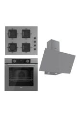 Fryart Ss Serisi Gri Set (ss208 Xe63cpr D079 ) - Kare Emaye Izgara