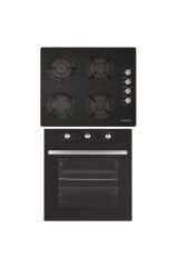 Alveus Emirgan 2'li Siyah Ankastre Set (GLS 640 Ocak - MFA 614 Fırın)